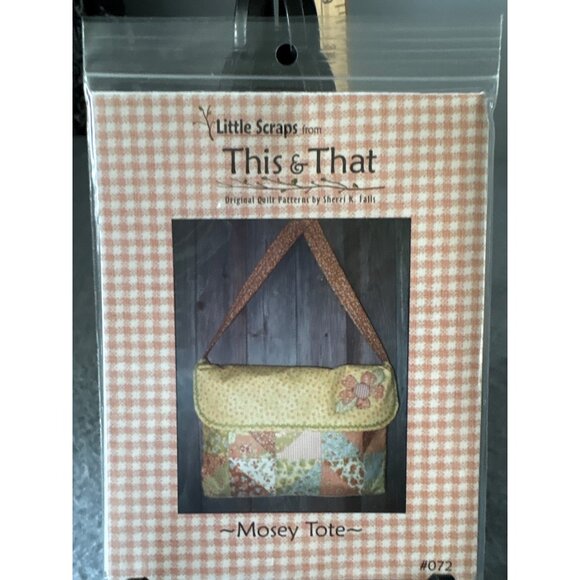 Little Scraps From This & That "Mosey Tote" Quilt Pattern By Sherri K. Falls - Picture 1 of 5